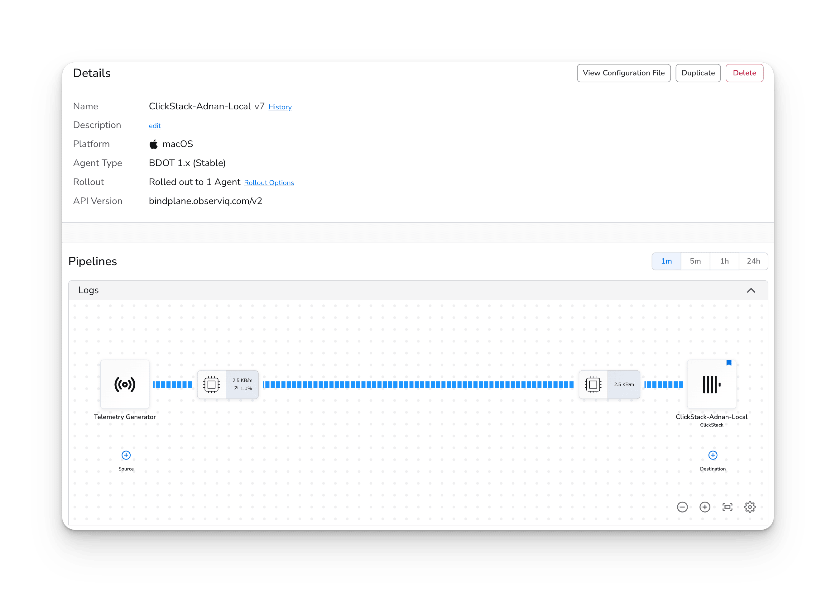 Signaux de télémétrie dans ClickStack via Bindplane