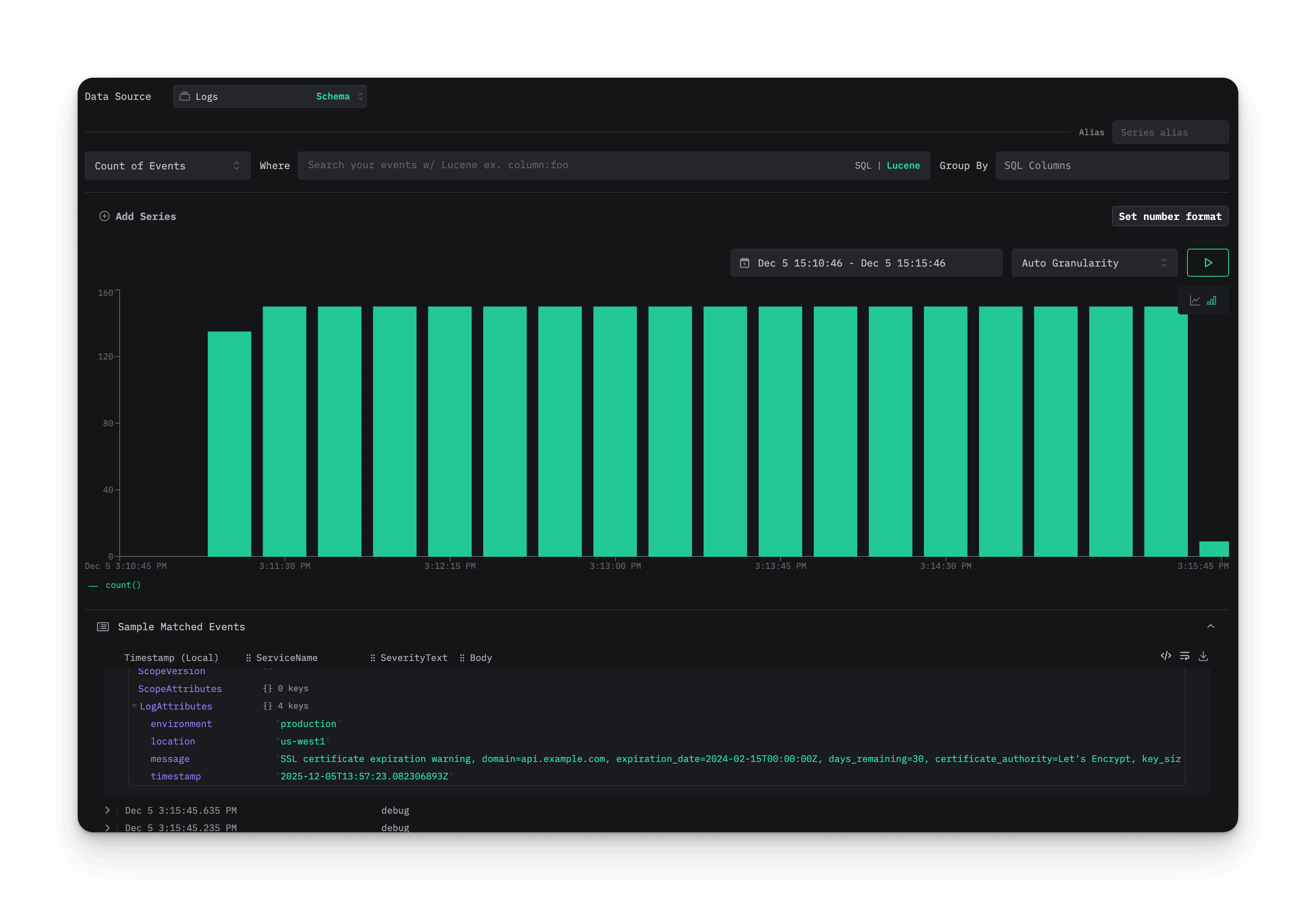Signaux de télémétrie dans ClickStack via Bindplane