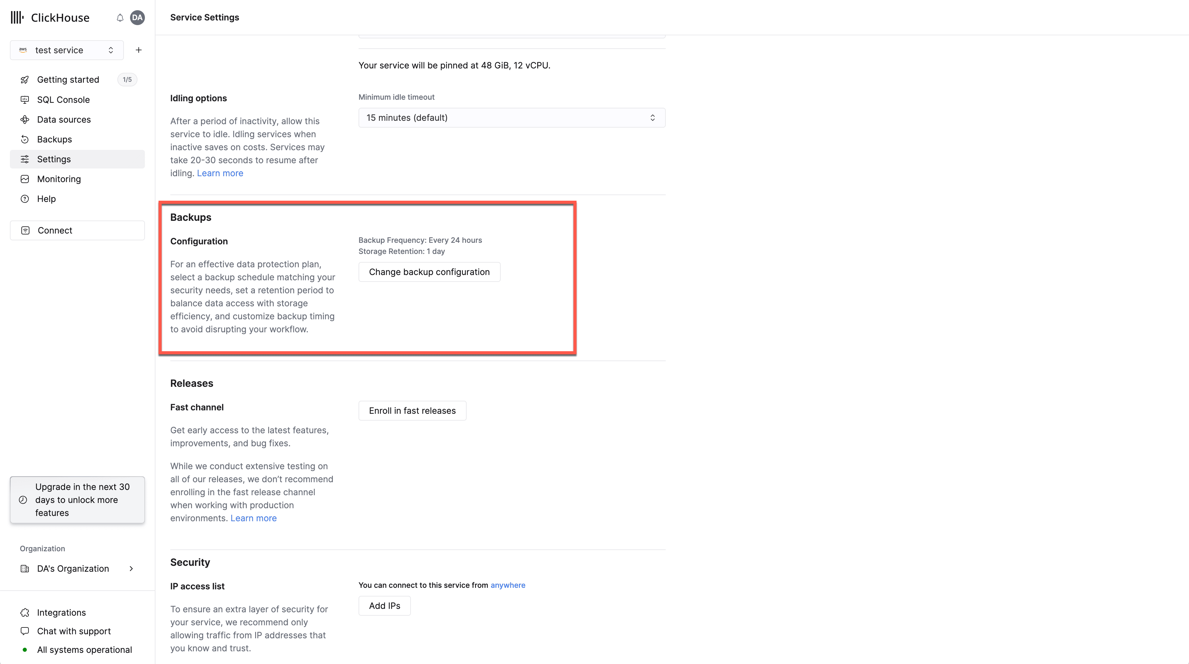 Configurar las opciones de las copias de seguridad