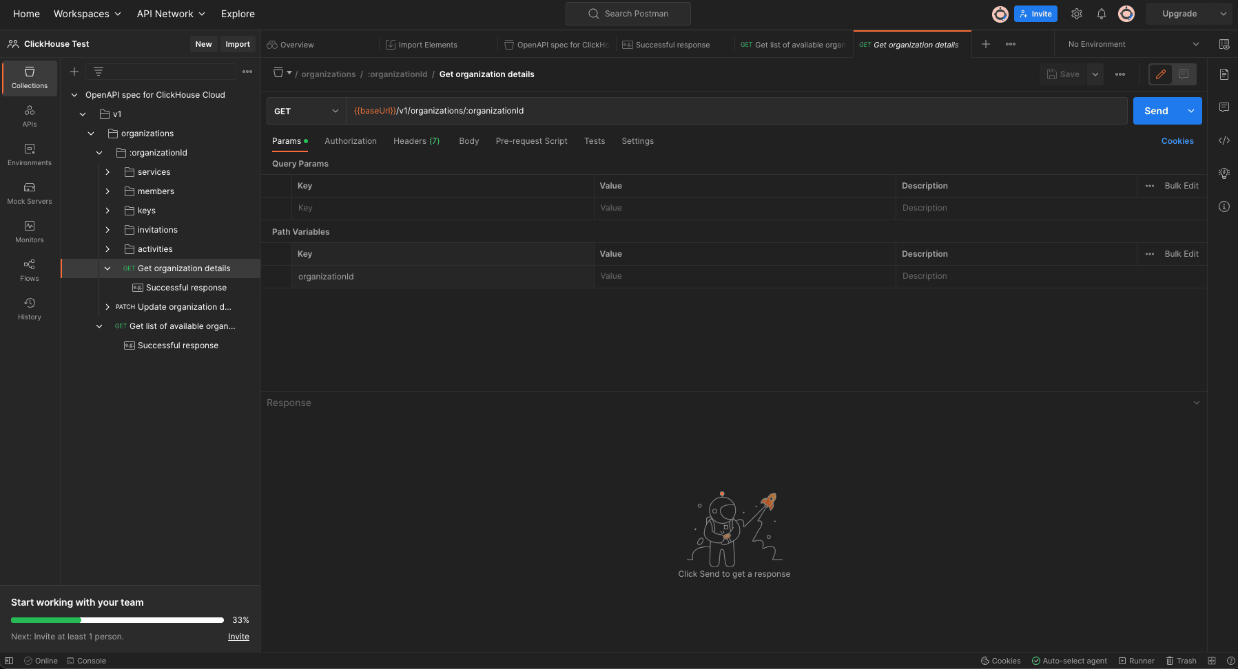 Tester la récupération des détails de l’organisation