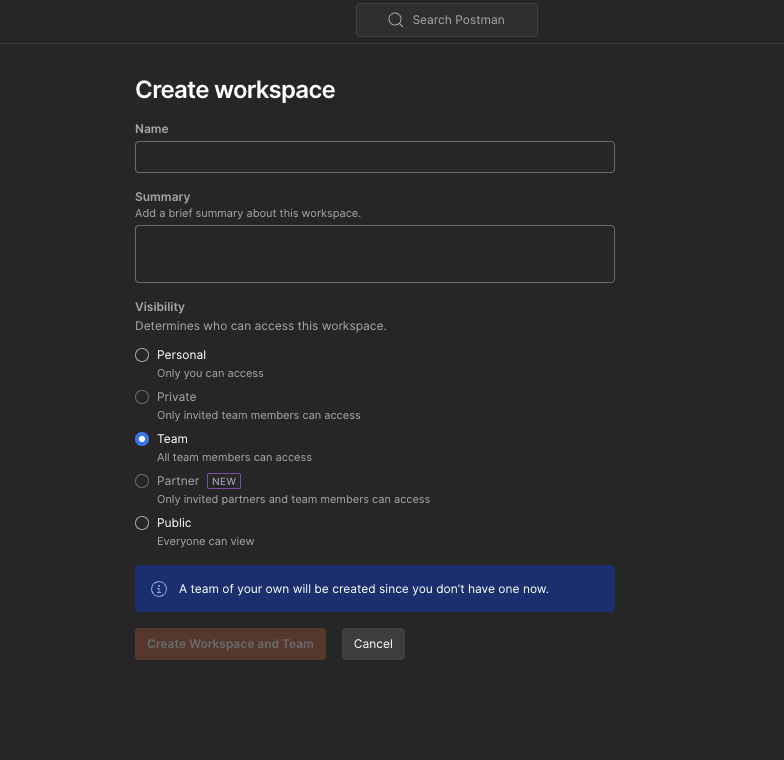 Créer un espace de travail