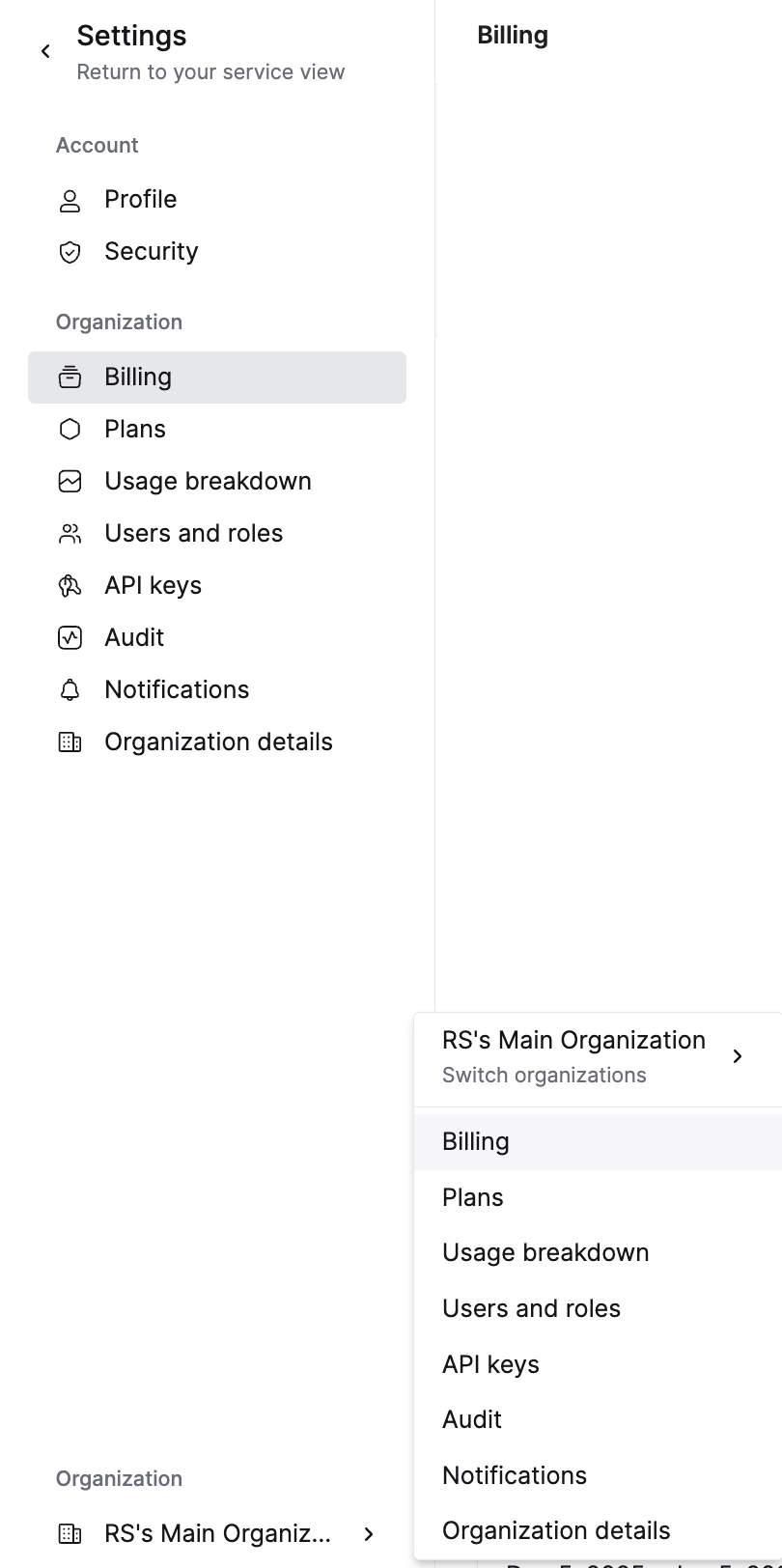 Dónde encontrar la facturación en la UI