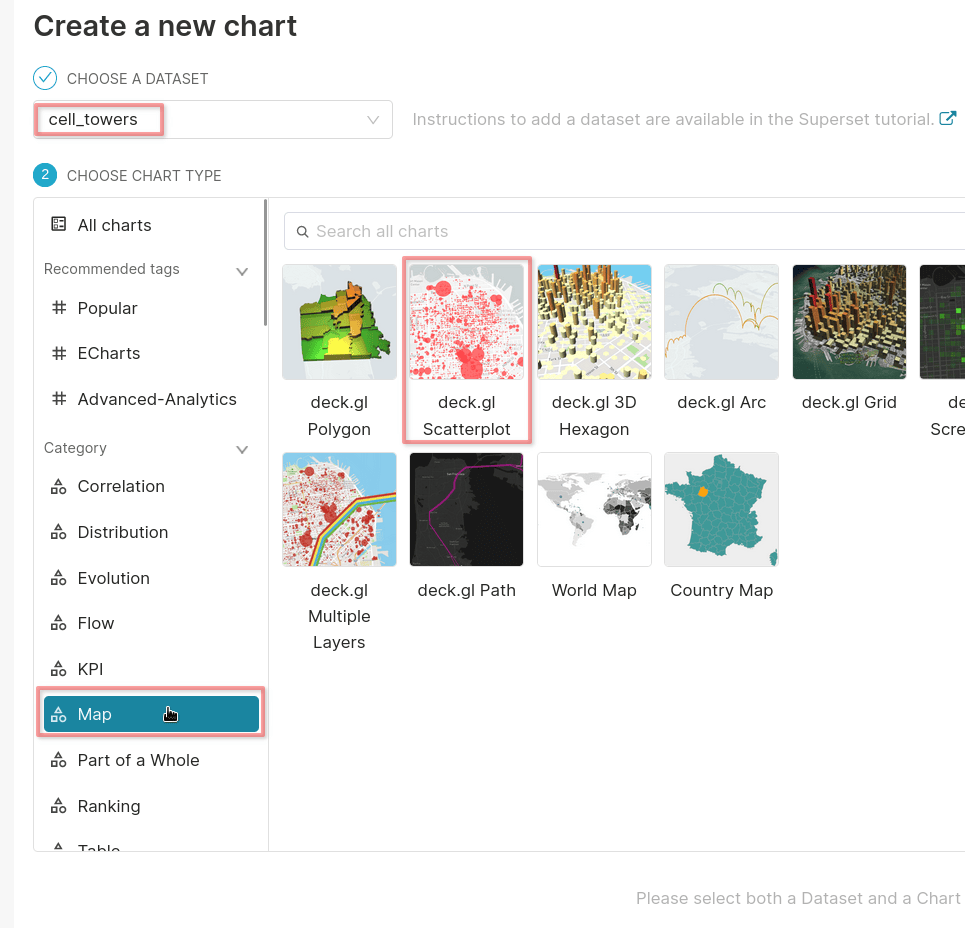 Crear un mapa en Superset