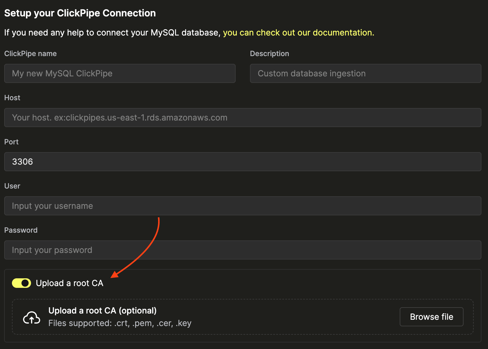 Usando certificado do MySQL no GCP