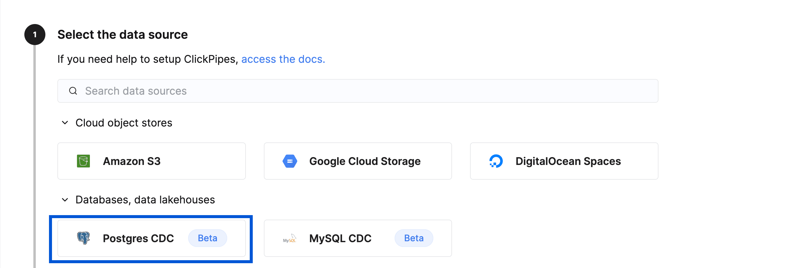 Seleccionar Postgres