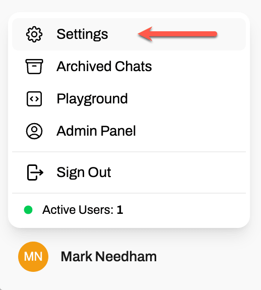 Configuración de Open WebUI