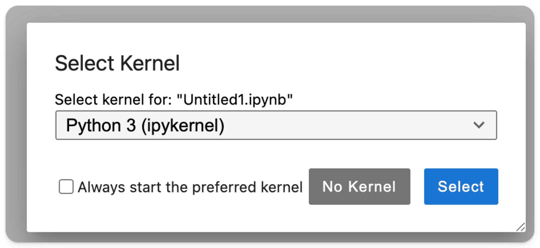 Seleccionar kernel