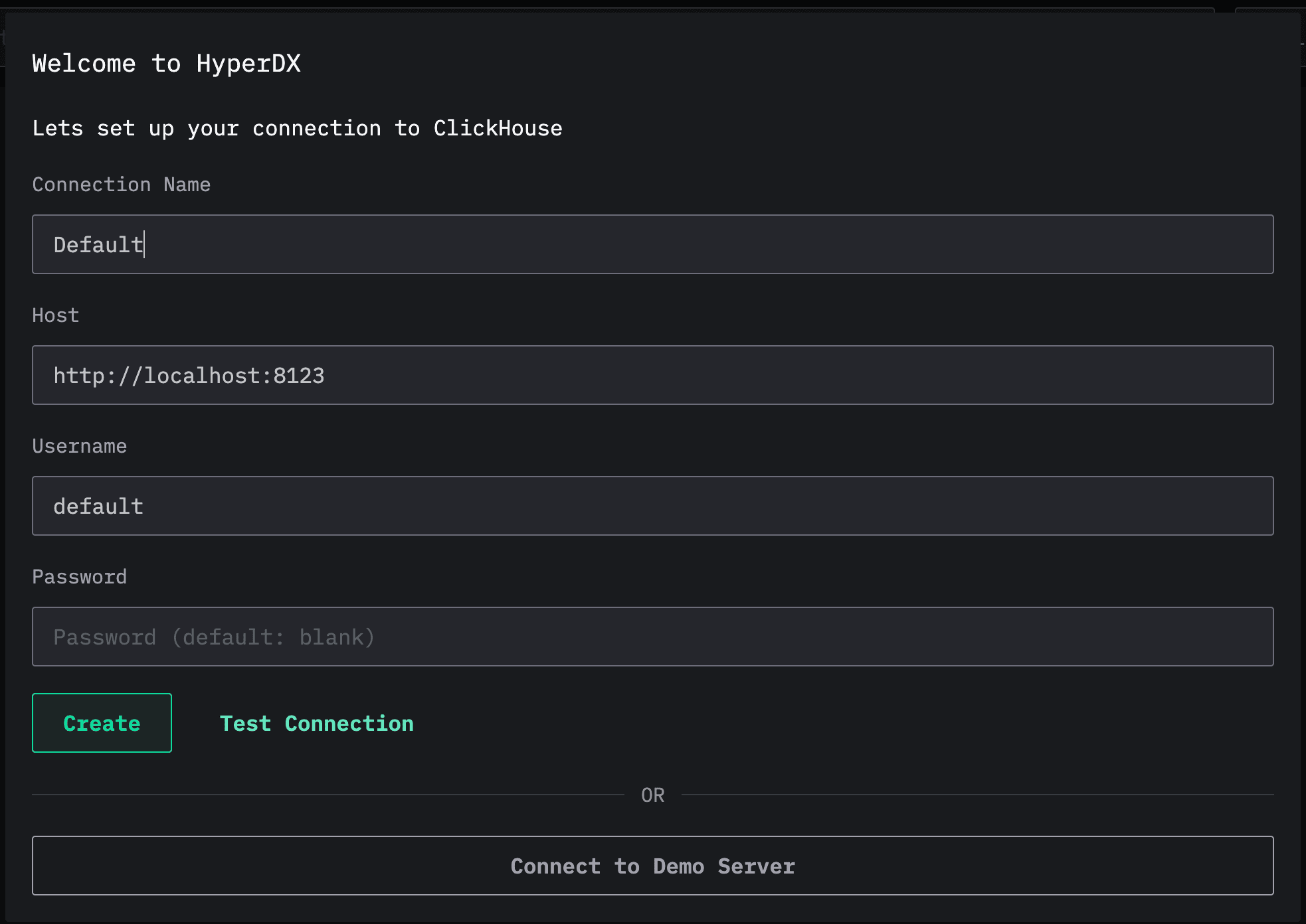 Inicio de sesión de HyperDX